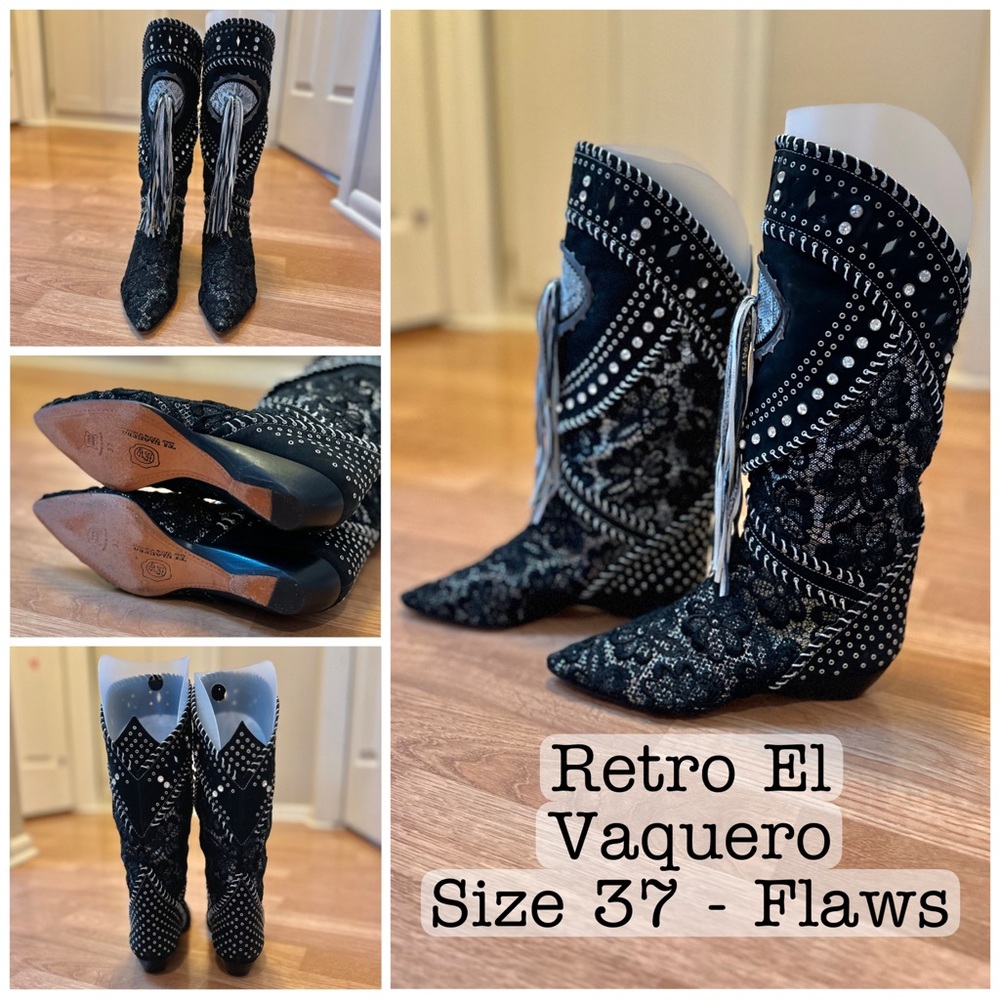 Vintage rare El Vaquero tassel boots (READ) size 37